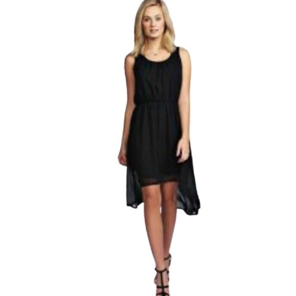 High low open back black dress size medium
